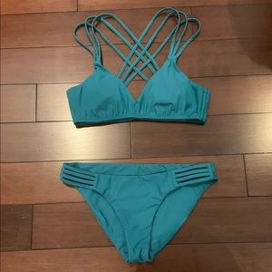 Red Carter Turquoise Bikini